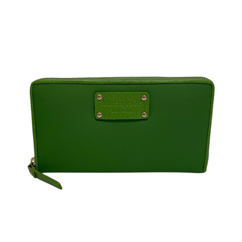 Kate Spade Solid Green Nylon Rectangle Wallet - image 1